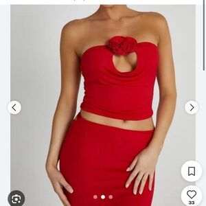 MESHKI Elegant Red DRESS